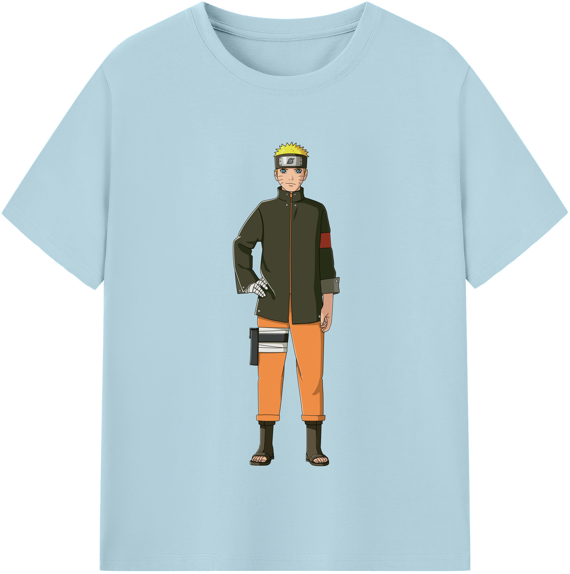 （画像用） NARUTO -ナルト- うずまき ナルト Uzumaki Naruto 綿100％半袖Tシャツ（フロントプリント）